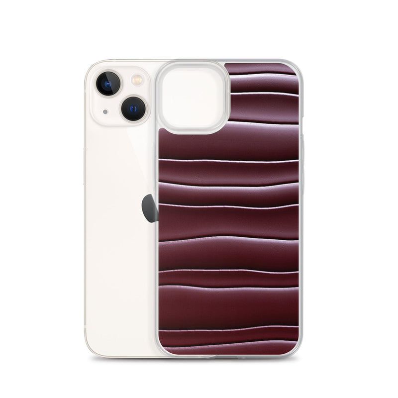 Load image into Gallery viewer, Dark Burgundi Red Gummy Squishy Blob Style Flexible Clear iPhone Case Bump Resistant Corners CREATIVETECH