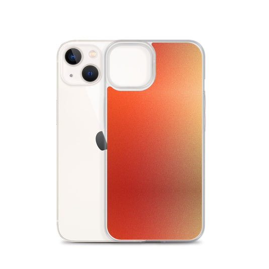 Intensive Orange Red Gradient Colorful Flexible Clear iPhone Case Bump Resistant Corners CREATIVETECH