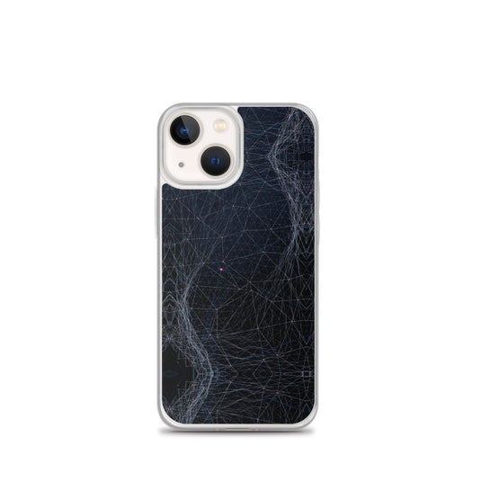Dark Cyber Polygon Flexible Clear iPhone Case Bump Resistant Corners CREATIVETECH