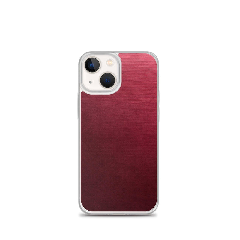 Load image into Gallery viewer, Brushed Red Metal Flexible Clear iPhone Case Bump Resistant Corners CREATIVETECH