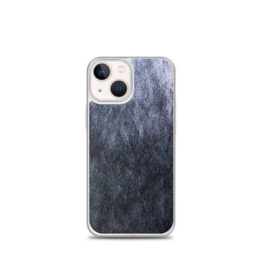 Dark Grey Metal Stone Industrial Style Flexible Clear iPhone Case Bump Resistant Corners CREATIVETECH