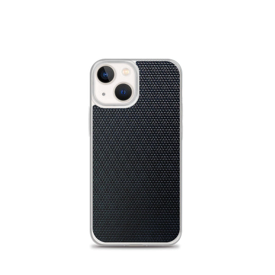 Industrial Dark Back Tech Metal Grid Flexible Clear iPhone Case Bump Resistant Corners CREATIVETECH