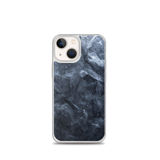 Hammered Dark Metal Industrial Grid Style Flexible Clear iPhone Case Bump Resistant Corners CREATIVETECH