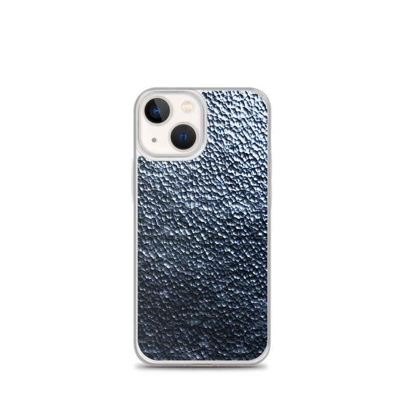 Load image into Gallery viewer, Dark Hammered Metal Silver Steel Industrial Style Flexible Clear iPhone Case Bump Resistant Corners CREATIVETECH