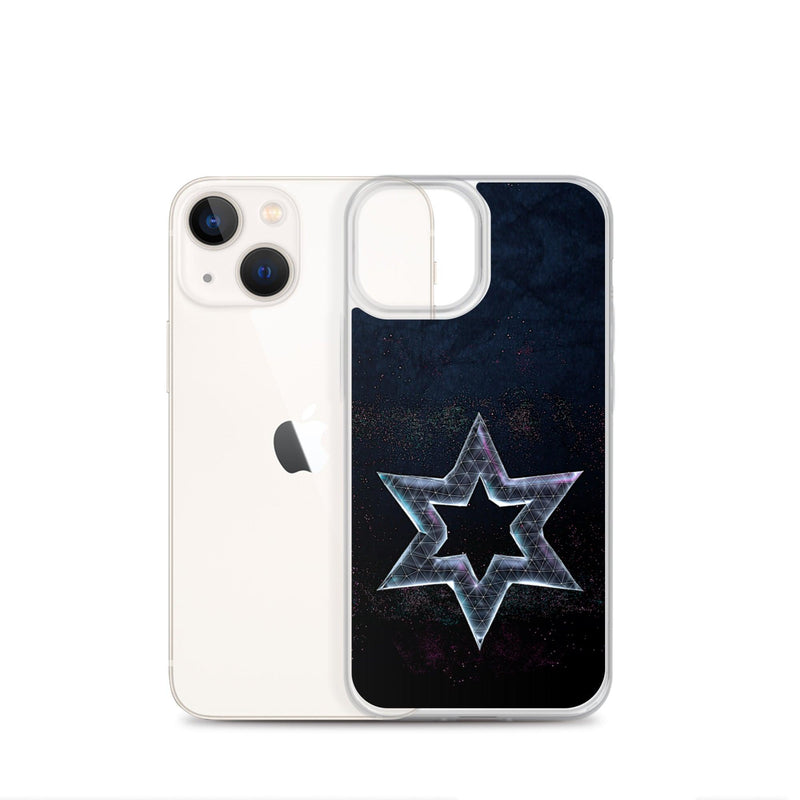 Load image into Gallery viewer, David Star Space Star Dust Flexible Clear iPhone Case Bump Resistant Corners CREATIVETECH