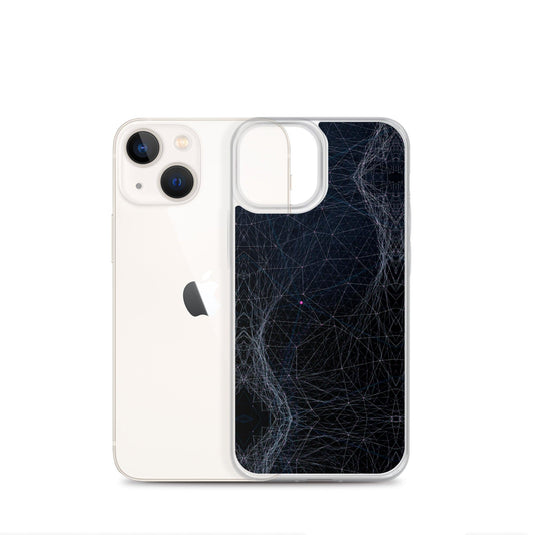 Dark Cyber Polygon Flexible Clear iPhone Case Bump Resistant Corners CREATIVETECH