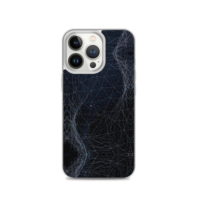 Load image into Gallery viewer, Dark Cyber Polygon Flexible Clear iPhone Case Bump Resistant Corners CREATIVETECH