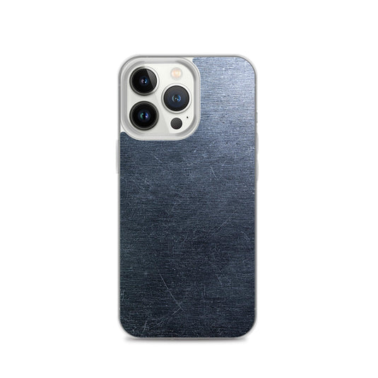 Brushed Dark Metal Flexible Clear iPhone Case Bump Resistant Corners CREATIVETECH