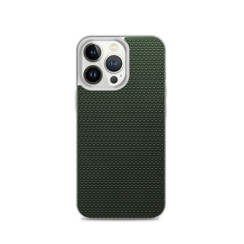 Load image into Gallery viewer, Dark Green Industrial Grid Style Flexible Clear iPhone Case Bump Resistant Corners CREATIVETECH