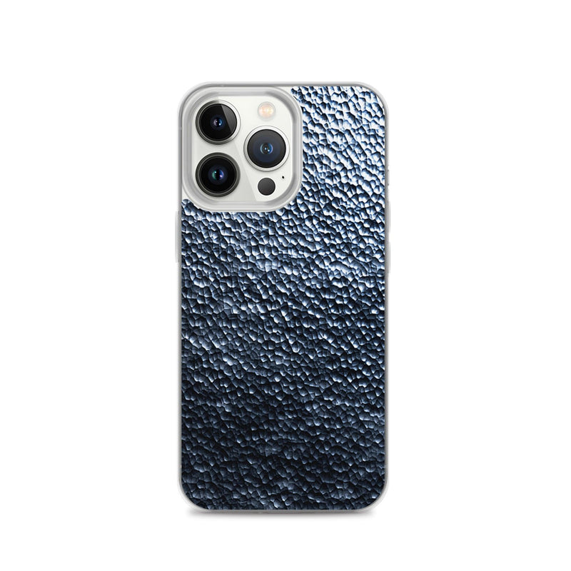 Load image into Gallery viewer, Dark Hammered Metal Silver Steel Industrial Style Flexible Clear iPhone Case Bump Resistant Corners CREATIVETECH