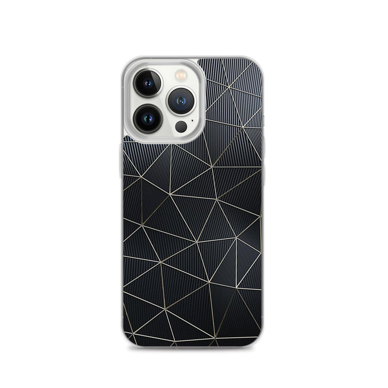 Load image into Gallery viewer, Carbon Fiber Golden Lined Style Flexible Clear iPhone Case Bump Resistant Corners CREATIVETECH