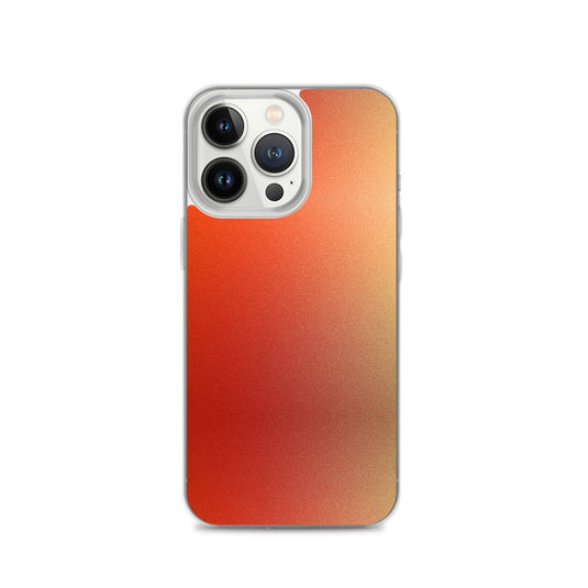 Intensive Orange Red Gradient Colorful Flexible Clear iPhone Case Bump Resistant Corners CREATIVETECH