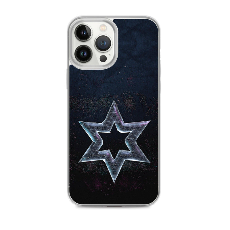 Load image into Gallery viewer, David Star Space Star Dust Flexible Clear iPhone Case Bump Resistant Corners CREATIVETECH