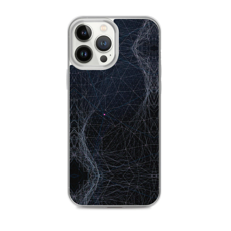 Load image into Gallery viewer, Dark Cyber Polygon Flexible Clear iPhone Case Bump Resistant Corners CREATIVETECH