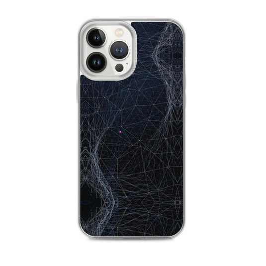 Dark Cyber Polygon Flexible Clear iPhone Case Bump Resistant Corners CREATIVETECH