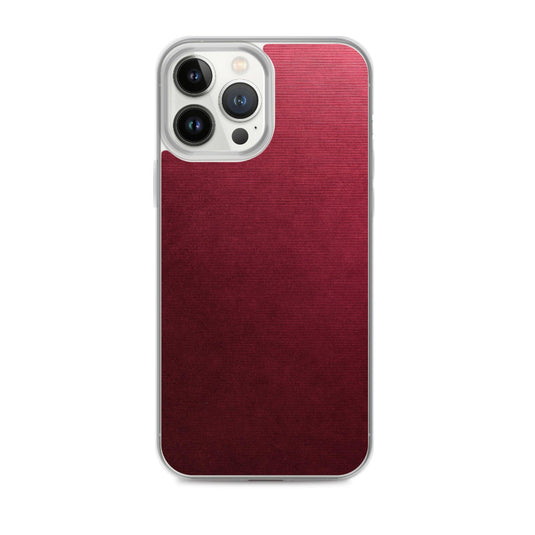 Brushed Red Metal Flexible Clear iPhone Case Bump Resistant Corners CREATIVETECH