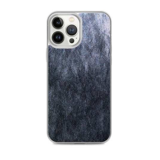 Dark Grey Metal Stone Industrial Style Flexible Clear iPhone Case Bump Resistant Corners CREATIVETECH