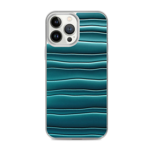 Cyan Blue Blob Squishy Style Flexible Clear iPhone Case Bump Resistant Corners CREATIVETECH