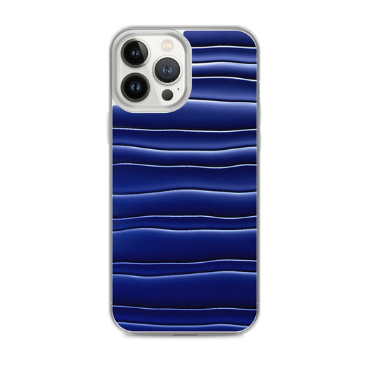 Dark Blue Gummy Squishy Blob Style Flexible Clear iPhone Case Bump Resistant Corners CREATIVETECH