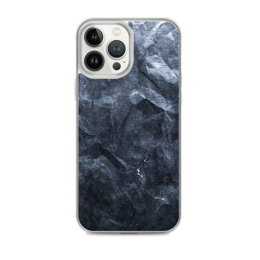 Hammered Dark Metal Industrial Grid Style Flexible Clear iPhone Case Bump Resistant Corners CREATIVETECH