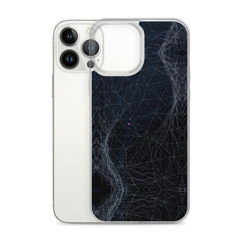 Load image into Gallery viewer, Dark Cyber Polygon Flexible Clear iPhone Case Bump Resistant Corners CREATIVETECH