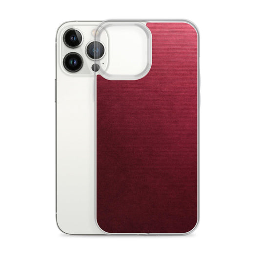 Brushed Red Metal Flexible Clear iPhone Case Bump Resistant Corners CREATIVETECH