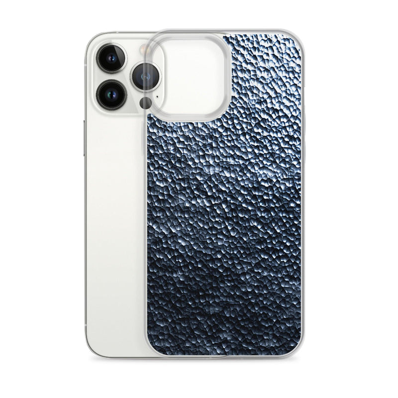Load image into Gallery viewer, Dark Hammered Metal Silver Steel Industrial Style Flexible Clear iPhone Case Bump Resistant Corners CREATIVETECH
