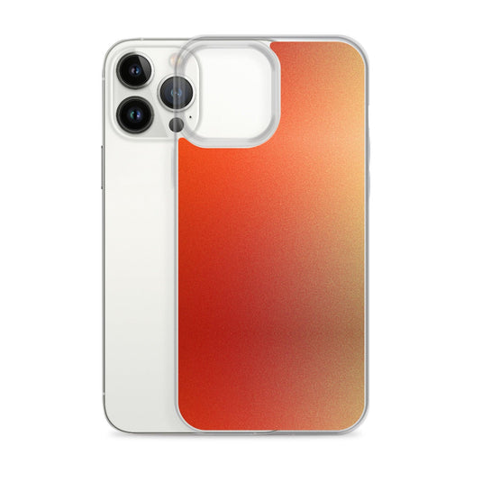 Intensive Orange Red Gradient Colorful Flexible Clear iPhone Case Bump Resistant Corners CREATIVETECH