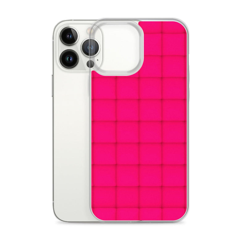 Load image into Gallery viewer, Squishy Pink Red Cubic Colorful Flexible Clear iPhone Case Bump Resistant Corners CREATIVETECH