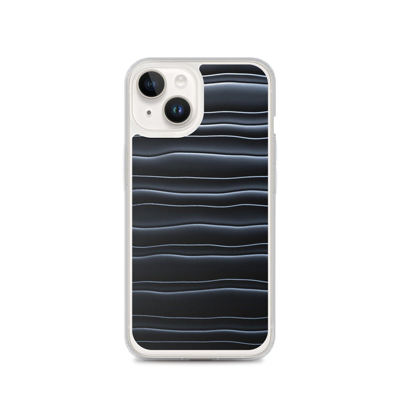 Load image into Gallery viewer, Black Blob Striped Flexible Clear iPhone Case Bump Resistant Corners CREATIVETECH