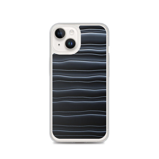 Black Blob Striped Flexible Clear iPhone Case Bump Resistant Corners CREATIVETECH