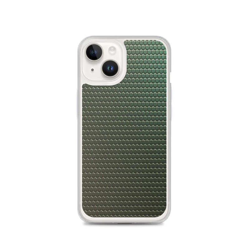 Load image into Gallery viewer, Dark Green Industrial Rubber Style Flexible Clear iPhone Case Bump Resistant Corners CREATIVETECH