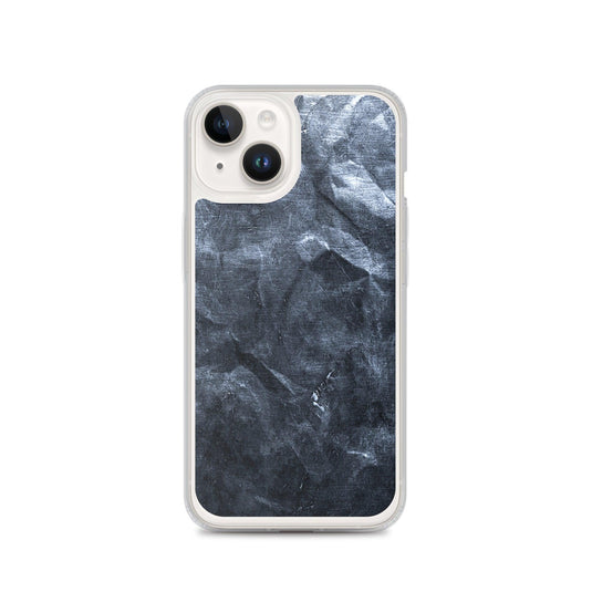 Hammered Dark Metal Industrial Grid Style Flexible Clear iPhone Case Bump Resistant Corners CREATIVETECH
