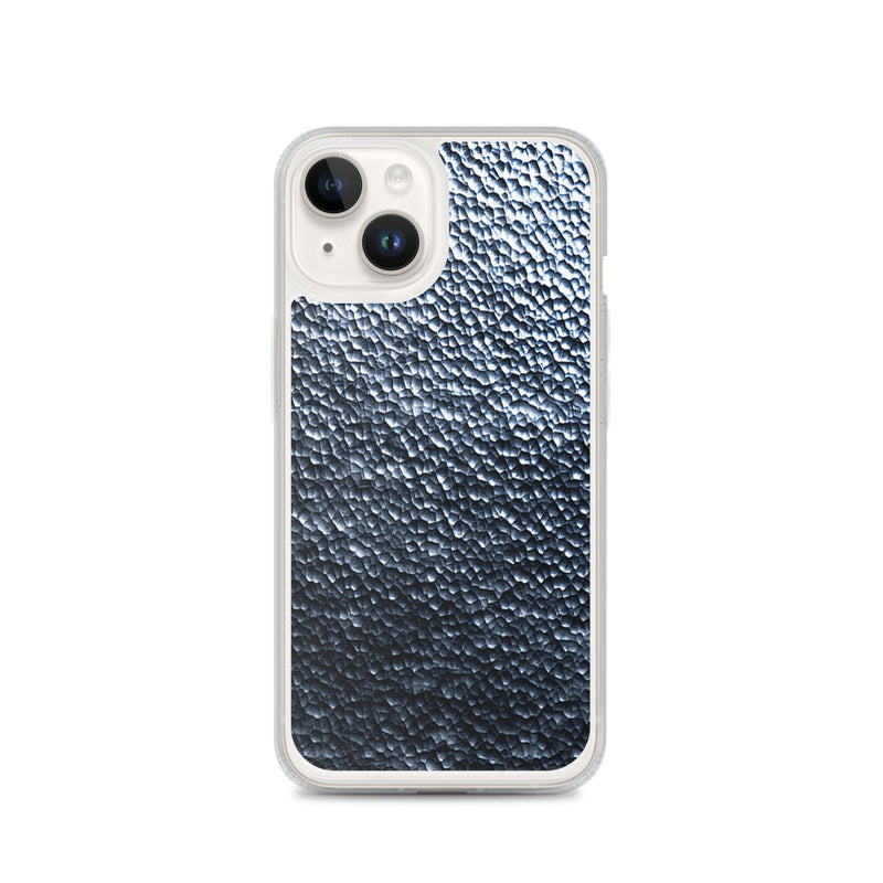 Load image into Gallery viewer, Dark Hammered Metal Silver Steel Industrial Style Flexible Clear iPhone Case Bump Resistant Corners CREATIVETECH