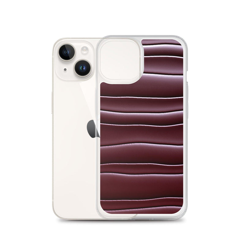 Load image into Gallery viewer, Dark Burgundi Red Gummy Squishy Blob Style Flexible Clear iPhone Case Bump Resistant Corners CREATIVETECH