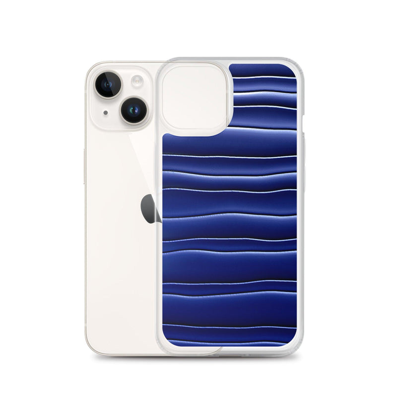 Load image into Gallery viewer, Dark Blue Gummy Squishy Blob Style Flexible Clear iPhone Case Bump Resistant Corners CREATIVETECH