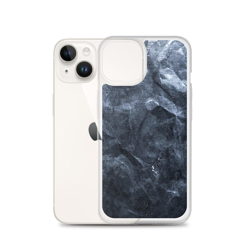 Load image into Gallery viewer, Hammered Dark Metal Industrial Grid Style Flexible Clear iPhone Case Bump Resistant Corners CREATIVETECH