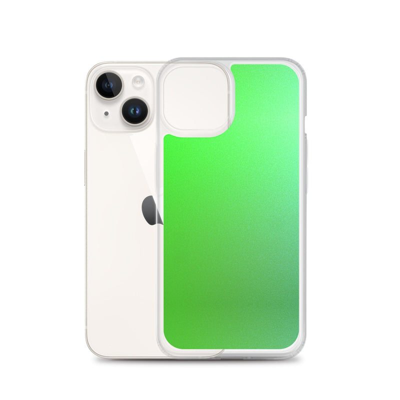 Load image into Gallery viewer, Intensive Green Gradient Colorful Flexible Clear iPhone Case Bump Resistant Corners CREATIVETECH