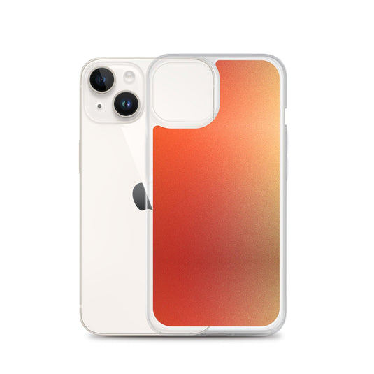 Intensive Orange Red Gradient Colorful Flexible Clear iPhone Case Bump Resistant Corners CREATIVETECH