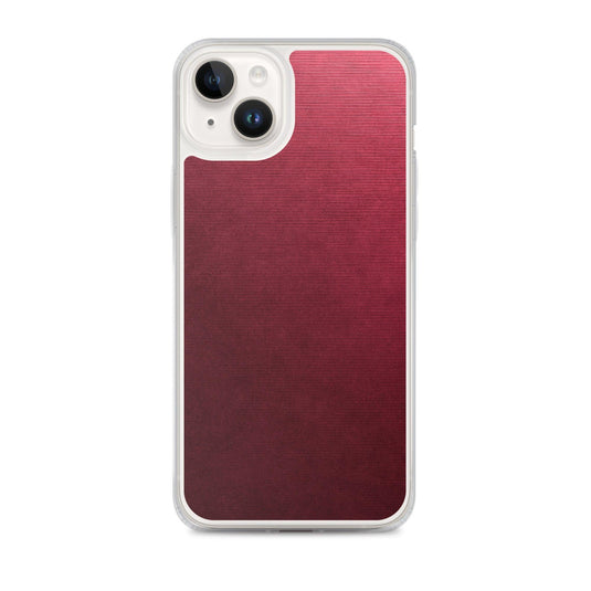 Brushed Red Metal Flexible Clear iPhone Case Bump Resistant Corners CREATIVETECH