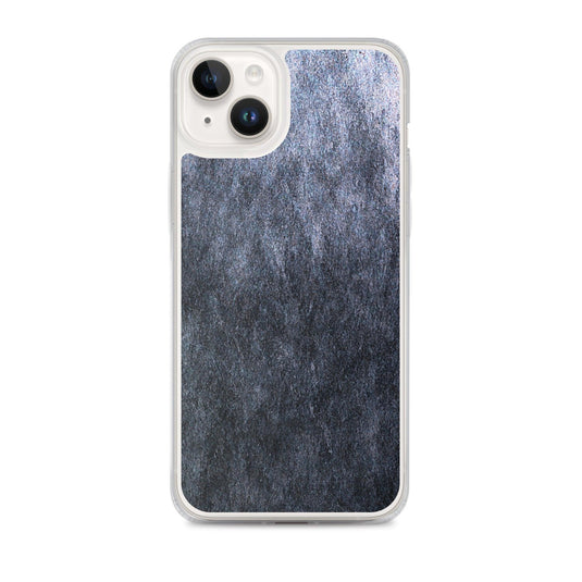 Dark Grey Metal Stone Industrial Style Flexible Clear iPhone Case Bump Resistant Corners CREATIVETECH