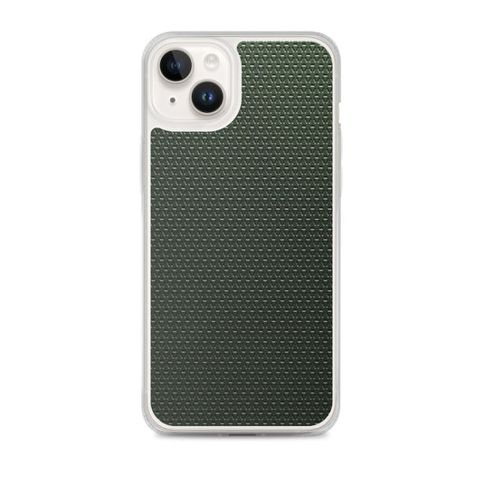 Dark Green Industrial Grid Style Flexible Clear iPhone Case Bump Resistant Corners CREATIVETECH