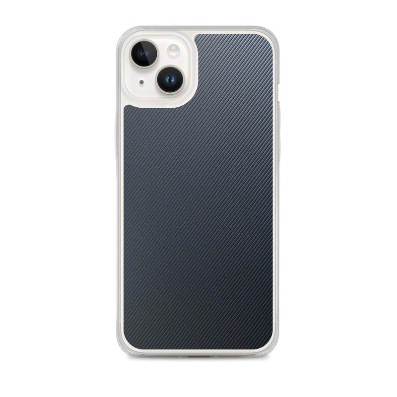 Load image into Gallery viewer, Striped Rubber Industrial Style Dark Grey Black Flexible Clear iPhone Case Bump Resistant Corners CREATIVETECH