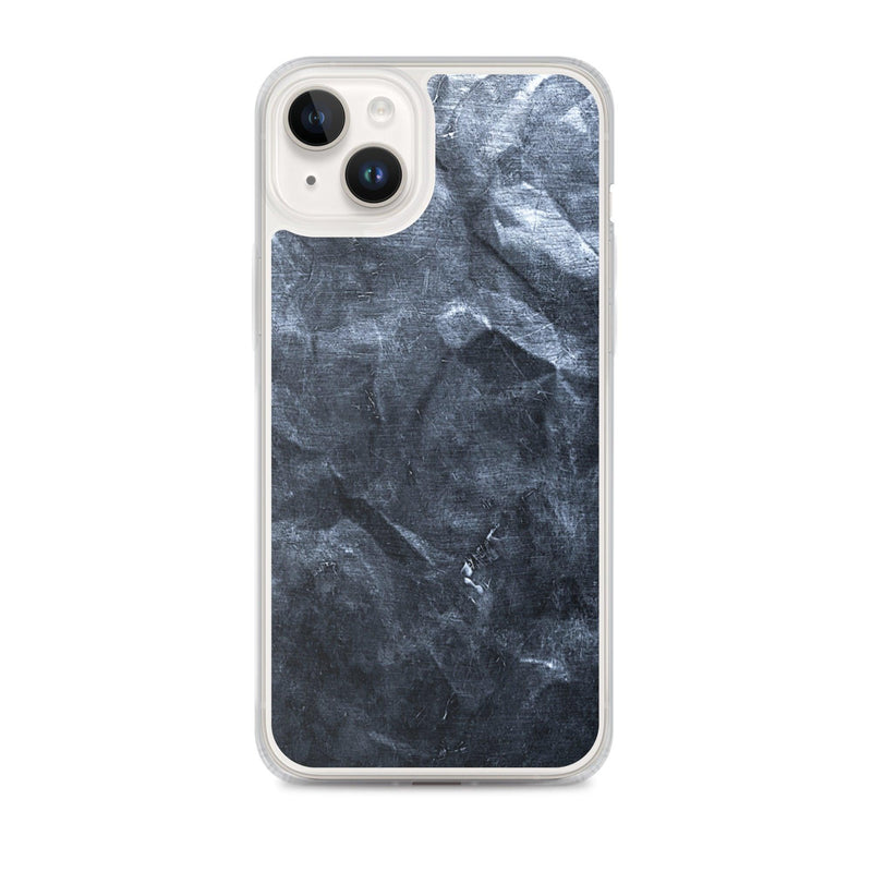 Load image into Gallery viewer, Hammered Dark Metal Industrial Grid Style Flexible Clear iPhone Case Bump Resistant Corners CREATIVETECH