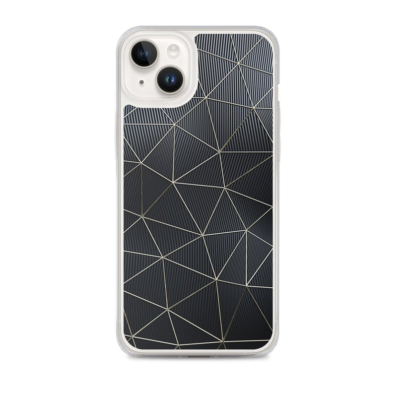 Load image into Gallery viewer, Carbon Fiber Golden Lined Style Flexible Clear iPhone Case Bump Resistant Corners CREATIVETECH