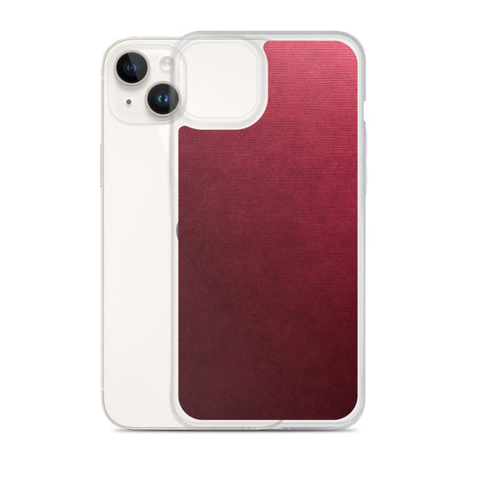 Brushed Red Metal Flexible Clear iPhone Case Bump Resistant Corners CREATIVETECH