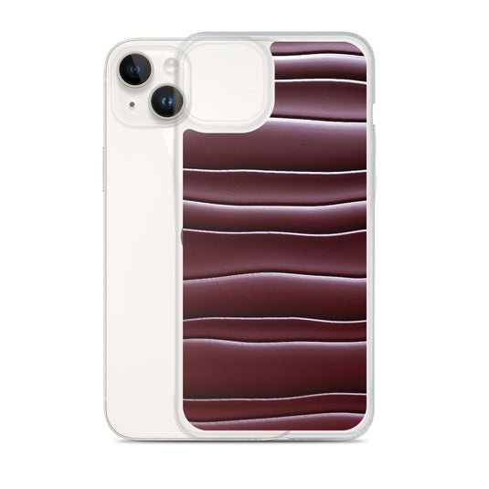 Dark Burgundi Red Gummy Squishy Blob Style Flexible Clear iPhone Case Bump Resistant Corners CREATIVETECH
