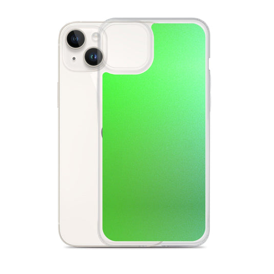 Intensive Green Gradient Colorful Flexible Clear iPhone Case Bump Resistant Corners CREATIVETECH