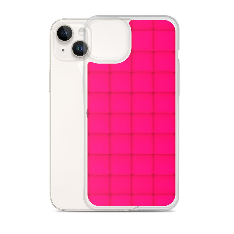 Load image into Gallery viewer, Squishy Pink Red Cubic Colorful Flexible Clear iPhone Case Bump Resistant Corners CREATIVETECH