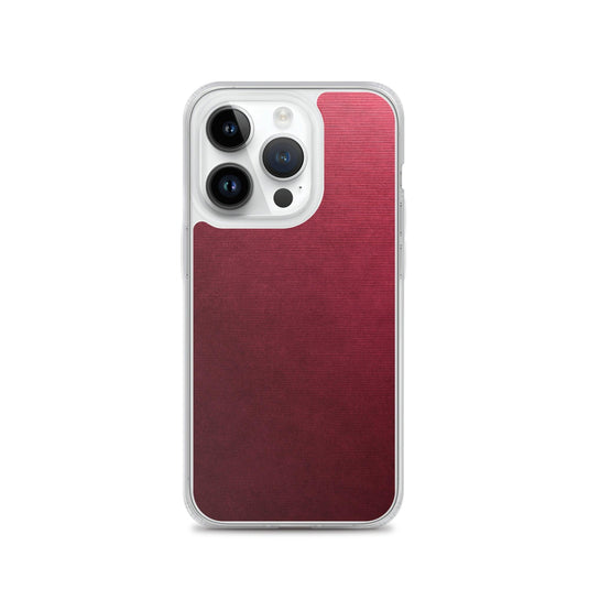 Brushed Red Metal Flexible Clear iPhone Case Bump Resistant Corners CREATIVETECH